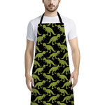 Tyrannosaurus Rex Pattern Print Bib Apron With Pocket