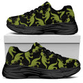 Tyrannosaurus Rex Pattern Print Black Chunky Shoes