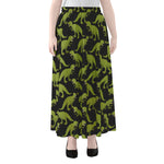 Tyrannosaurus Rex Pattern Print Chiffon Maxi Skirt