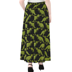 Tyrannosaurus Rex Pattern Print Chiffon Maxi Skirt