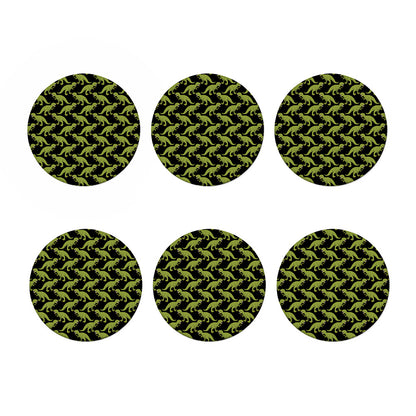 Tyrannosaurus Rex Pattern Print Coaster Set