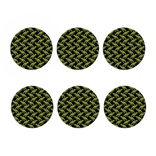 Tyrannosaurus Rex Pattern Print Coaster Set