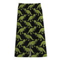 Tyrannosaurus Rex Pattern Print Cotton Front Slit Maxi Skirt