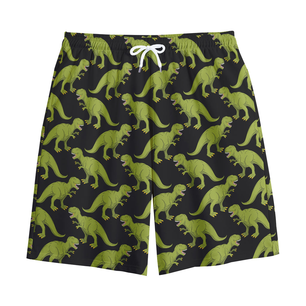 Tyrannosaurus Rex Pattern Print Cotton Shorts