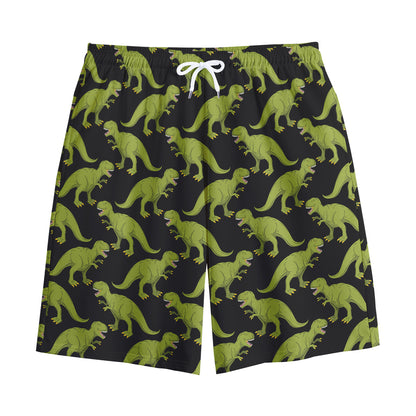 Tyrannosaurus Rex Pattern Print Cotton Shorts