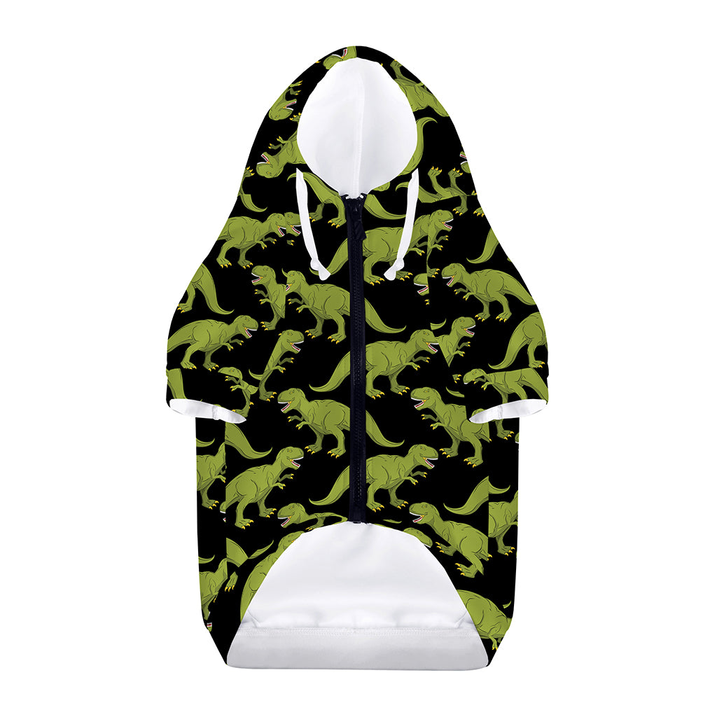 Tyrannosaurus Rex Pattern Print Dog Zip Up Hoodie