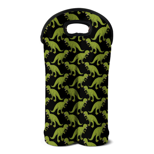 Tyrannosaurus Rex Pattern Print Double Neoprene Wine Tote