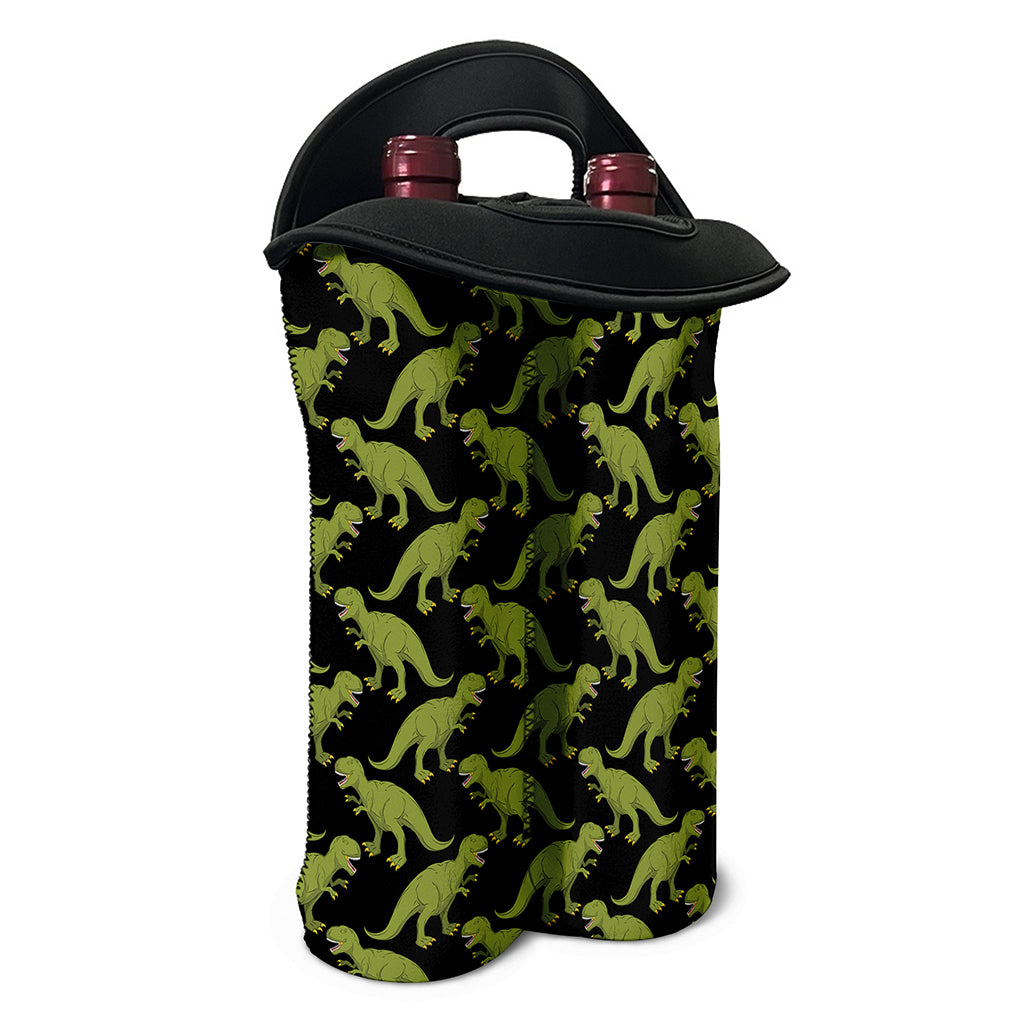 Tyrannosaurus Rex Pattern Print Double Neoprene Wine Tote