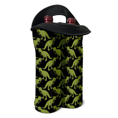 Tyrannosaurus Rex Pattern Print Double Neoprene Wine Tote
