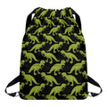 Tyrannosaurus Rex Pattern Print Drawstring Backpack