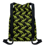 Tyrannosaurus Rex Pattern Print Drawstring Backpack