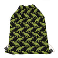Tyrannosaurus Rex Pattern Print Drawstring Bag