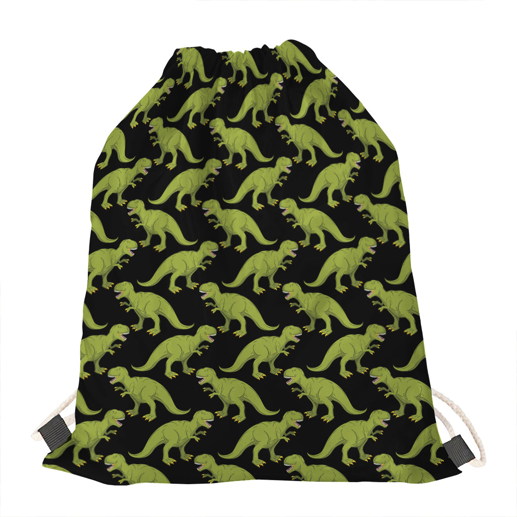 Tyrannosaurus Rex Pattern Print Drawstring Bag
