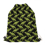 Tyrannosaurus Rex Pattern Print Drawstring Bag