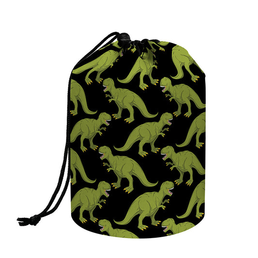 Tyrannosaurus Rex Pattern Print Drawstring Makeup Bag