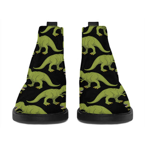 Tyrannosaurus Rex Pattern Print Flat Ankle Boots