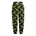 Tyrannosaurus Rex Pattern Print Fleece Lined Knit Pants