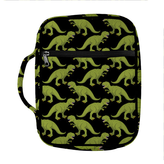 Tyrannosaurus Rex Pattern Print Front Pocket Bible Bag