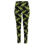 Tyrannosaurus Rex Pattern Print High-Waisted Pocket Leggings