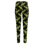 Tyrannosaurus Rex Pattern Print High-Waisted Pocket Leggings
