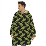 Tyrannosaurus Rex Pattern Print Hoodie Blanket