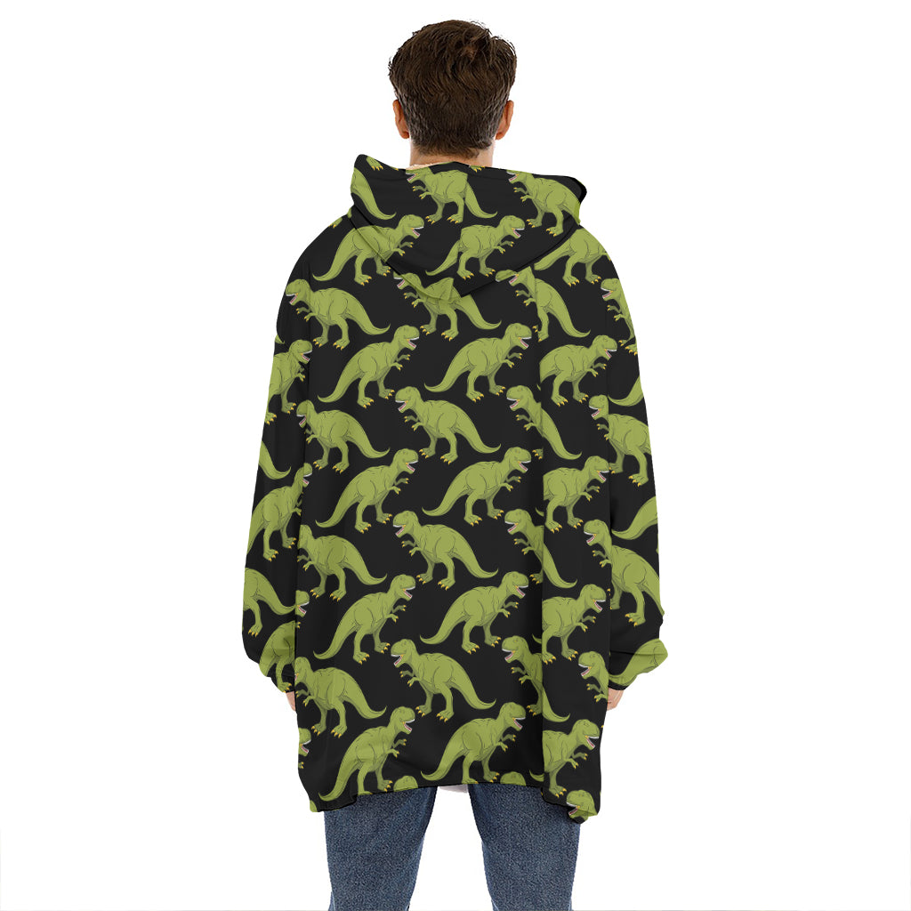 Tyrannosaurus Rex Pattern Print Hoodie Blanket