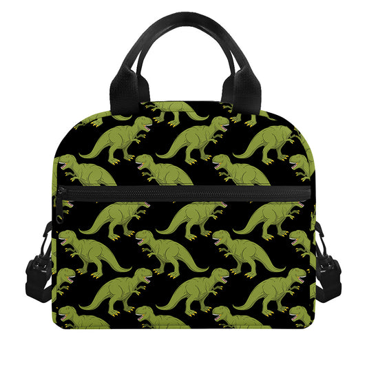 Tyrannosaurus Rex Pattern Print Insulated Lunch Bag