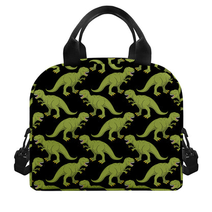 Tyrannosaurus Rex Pattern Print Insulated Lunch Bag