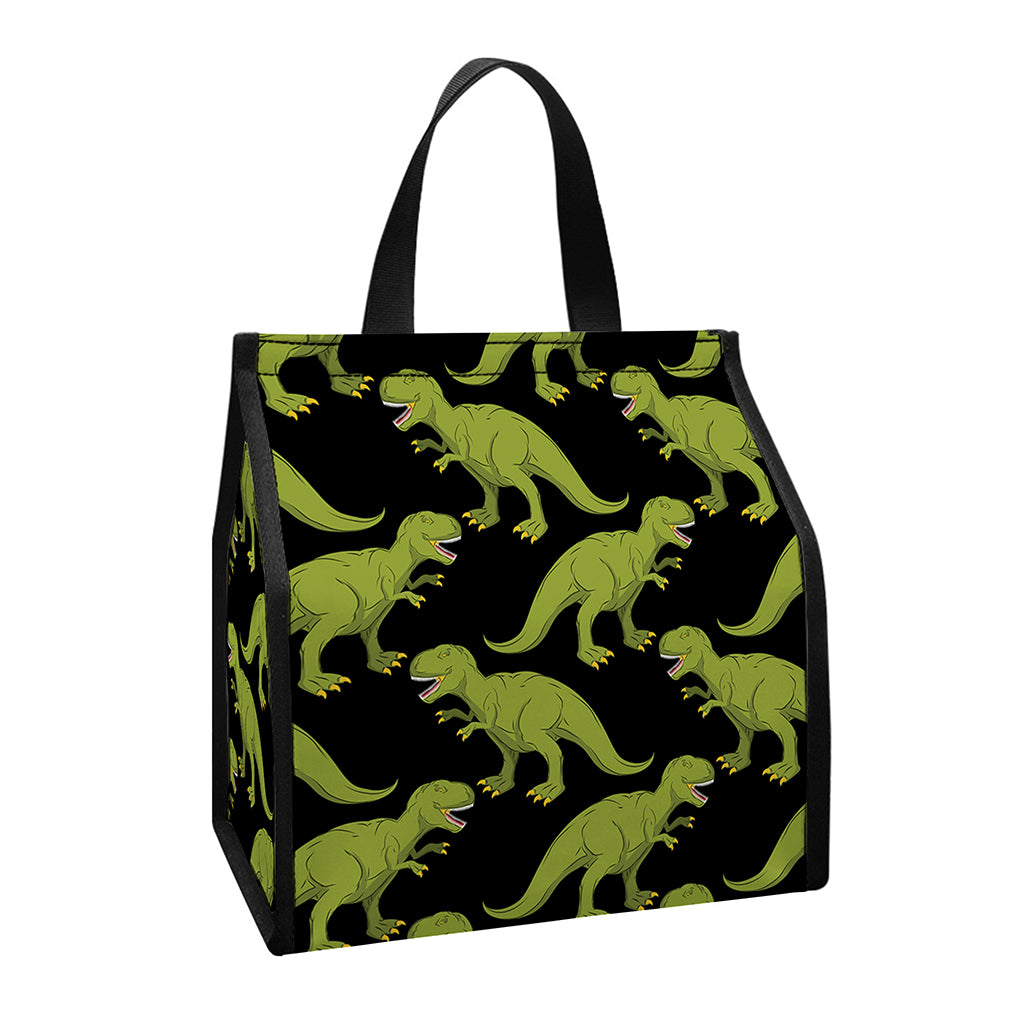 Tyrannosaurus Rex Pattern Print Insulated Lunch Tote