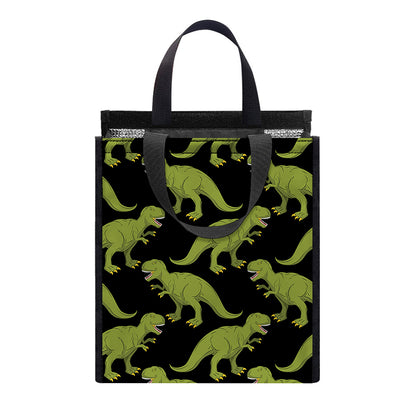Tyrannosaurus Rex Pattern Print Insulated Lunch Tote