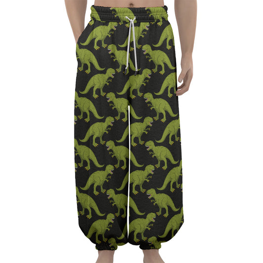 Tyrannosaurus Rex Pattern Print Lantern Pants