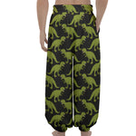 Tyrannosaurus Rex Pattern Print Lantern Pants