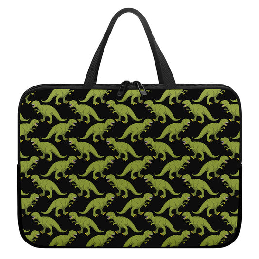 Tyrannosaurus Rex Pattern Print Laptop Sleeve With Handle