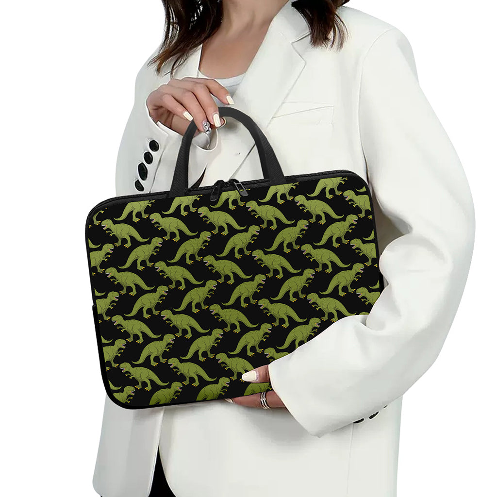 Tyrannosaurus Rex Pattern Print Laptop Sleeve With Handle