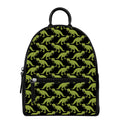 Tyrannosaurus Rex Pattern Print Leather Backpack