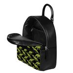 Tyrannosaurus Rex Pattern Print Leather Backpack