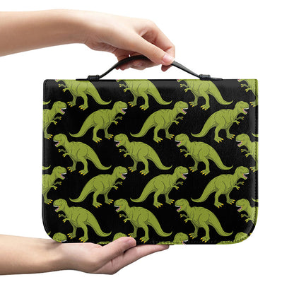 Tyrannosaurus Rex Pattern Print Leather Bible Cover