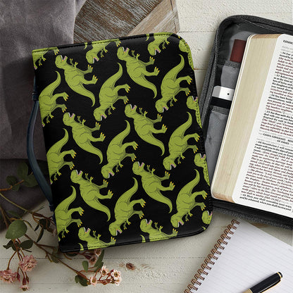 Tyrannosaurus Rex Pattern Print Leather Bible Cover