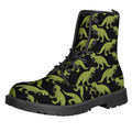Tyrannosaurus Rex Pattern Print Lace-Up Boots