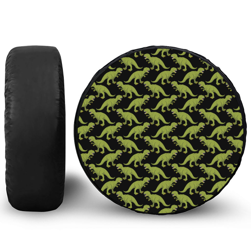 Tyrannosaurus Rex Pattern Print Leather Spare Tire Cover