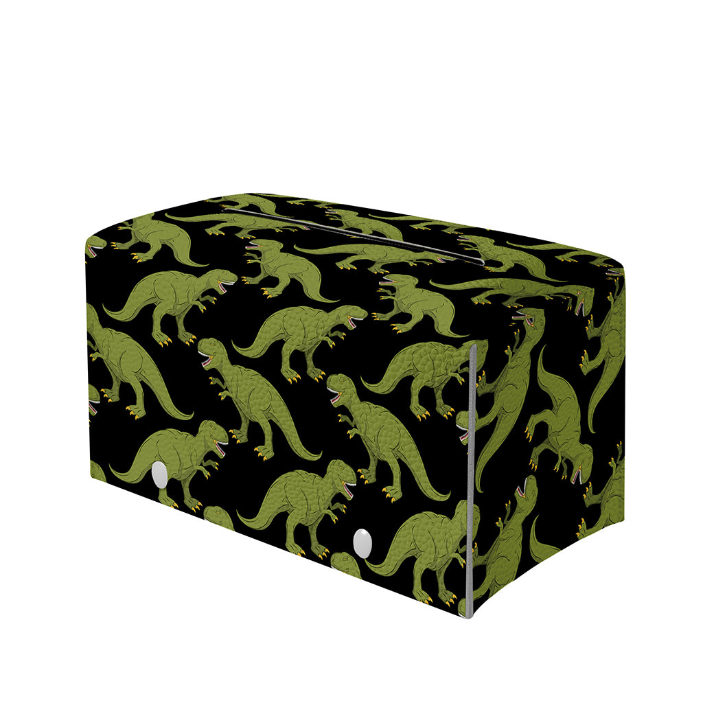 Tyrannosaurus Rex Pattern Print Leather Tissue Box Cover