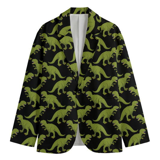 Tyrannosaurus Rex Pattern Print Men's Blazer