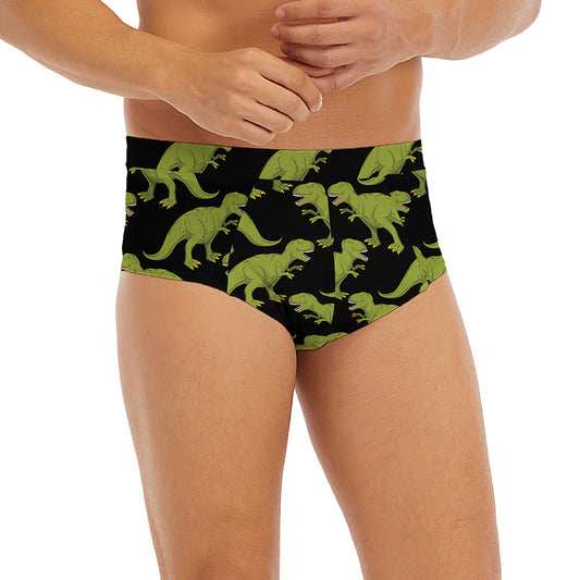 Tyrannosaurus Rex Pattern Print Men's Briefs