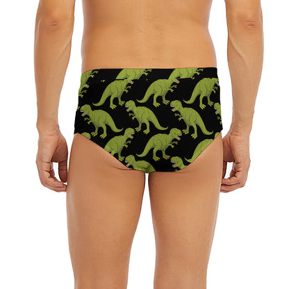 Tyrannosaurus Rex Pattern Print Men's Briefs