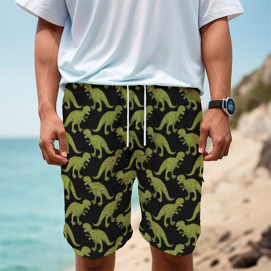 Tyrannosaurus Rex Pattern Print Men's Cargo Shorts