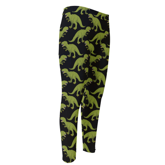 Tyrannosaurus Rex Pattern Print Men's Compression Pants