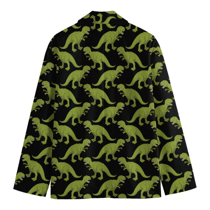 Tyrannosaurus Rex Pattern Print Men's Cotton Blazer