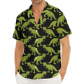 Tyrannosaurus Rex Pattern Print Men's Deep V-Neck Shirt