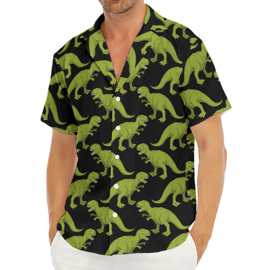 Tyrannosaurus Rex Pattern Print Men's Deep V-Neck Shirt