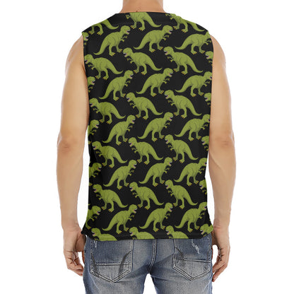 Tyrannosaurus Rex Pattern Print Men's Fitness Tank Top